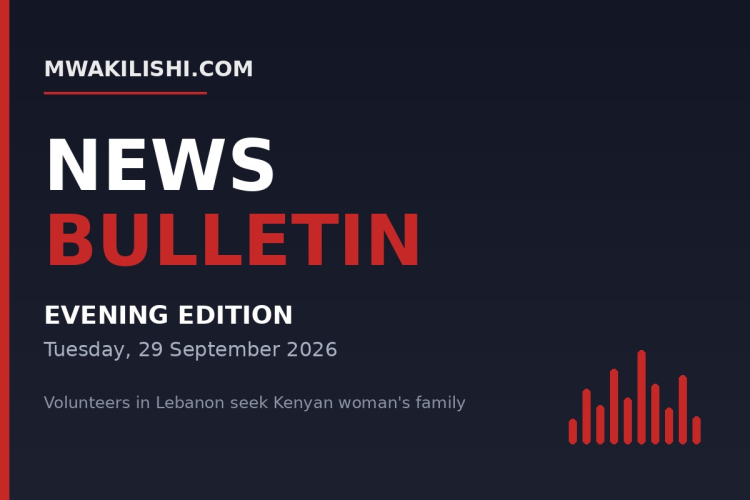 Mwakilishi News Bulletin - Evening Edition, Tuesday 29 September 2026